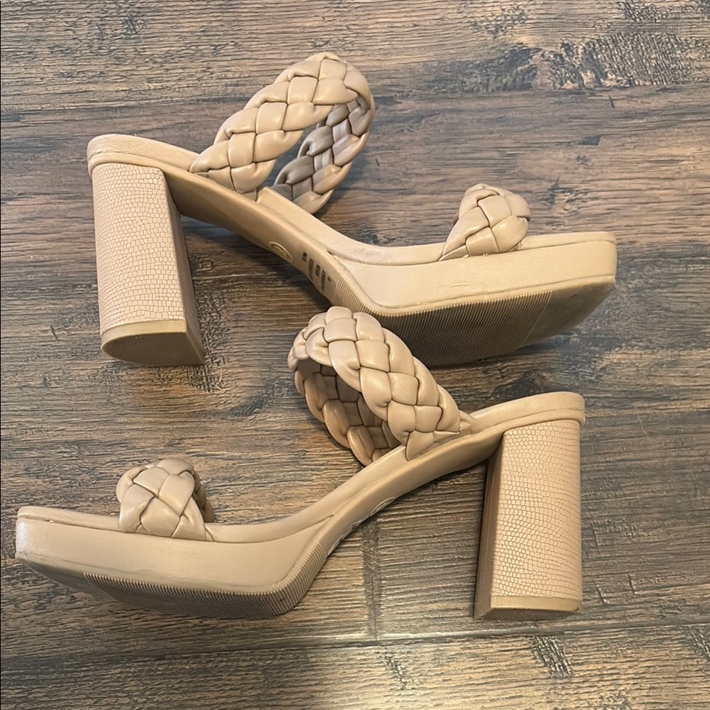 A New Day Tan Double-Strap Sandals with Braided Design - Picture 4 of 6